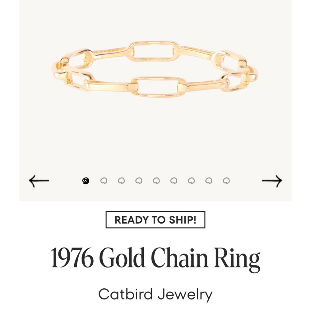 Catbird Gold Chain Ring